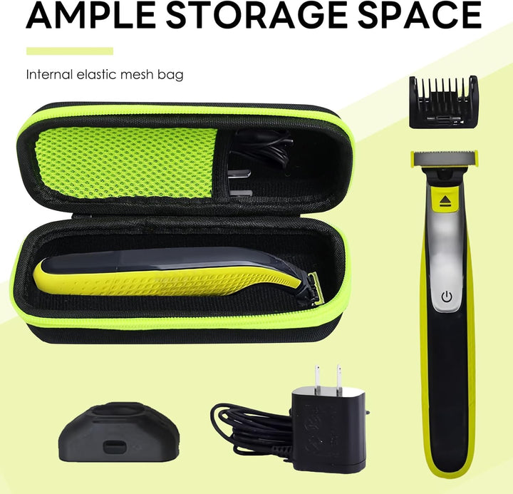 Hard Travel Case for Philips Norelco Oneblade 360 One Blade Pro, Hatteker, Wahl, Yinke Trimmer Barber Bag and Shaver, Compatible with Braun Series 3/5/7/9 Electric Shaver Organizer Case