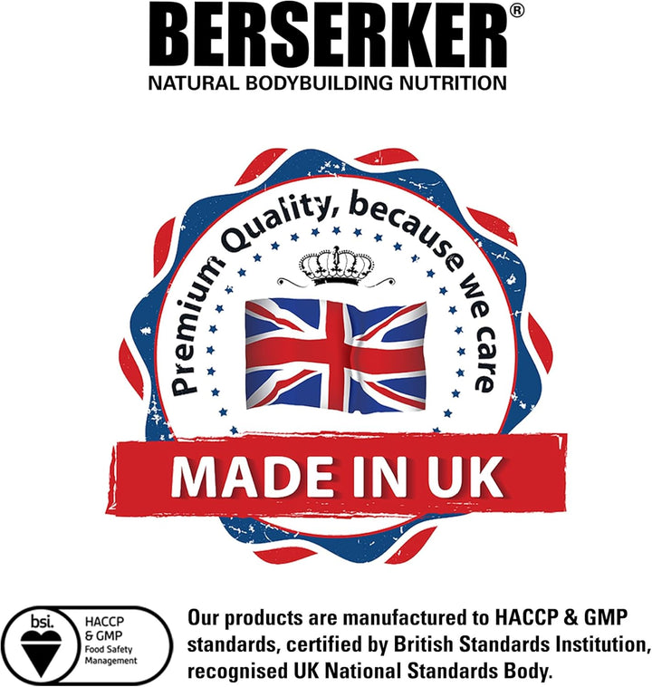 Berserker Desiccated Beef Liver Supplement 750Mg per Capsule 120 Capsules, Un-Defatted to Provide Full Absorption of Naturally Occurring Vitamins and Minerals Found in Beef Liver | Made in the UK
