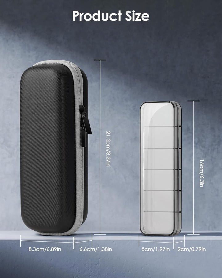 Hard EVA Travel Case for Oneblade & Braun Series 7/9, Waterproof Electric Shaver Men Storage Box with Attachment Organizer, Protective Case for Razor