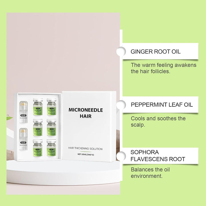 Hair Regrowth System, 2026 New Microneedle Infusion Hairregrowth Solution, Microneedling Hair Growth Serum, for Hairs Loss Thinning, Enhances Thick Hairs for Men Women