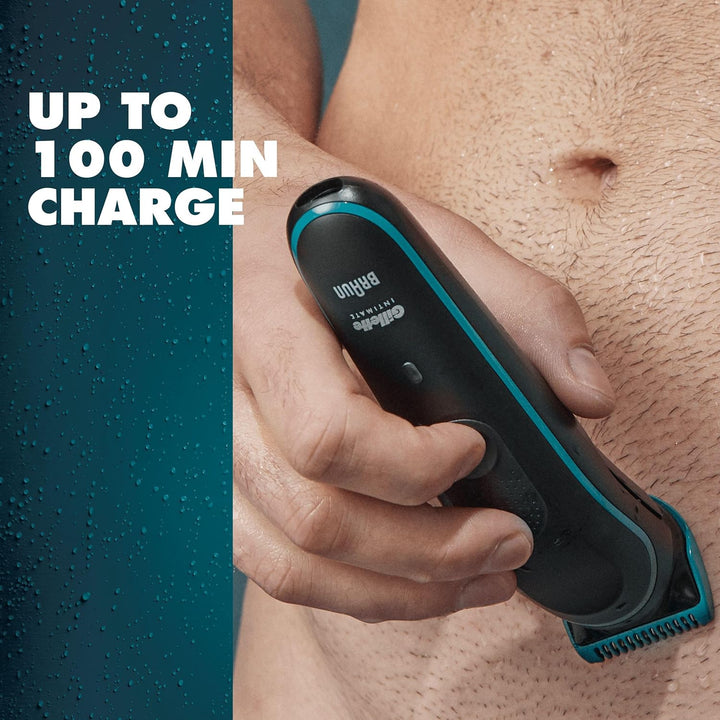 Intimate Trimmer I5 - Pubic Hair & Body Groomer for Men, Skinfirst Waterproof Manscaping Trimmer, Cordless Wet/Dry Body Hair Shaver for Private Parts & Sensitive Areas