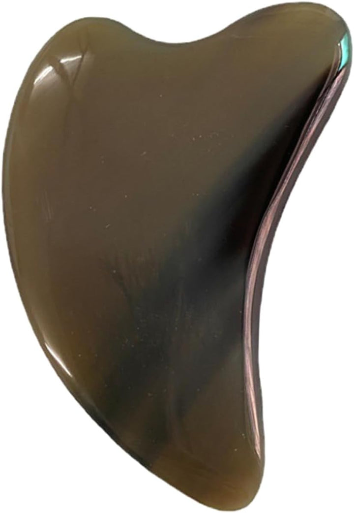 Ox Horn Guasha Board Thick Triangle Massage Scraper Tool for Face and Body Relaxation Portable Guasha Scraping Board for Neck Shoulders Arms Legs Relief and Skin Care