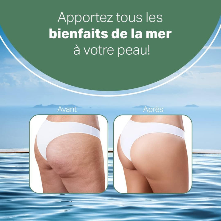 Inch-Loss Green French Clay & Seaweed Wrap - Bucket 1500 G ● Powder Body Mud Wrap ● Detox, Slimming and Anticellulite Body Wrap ● Tummy Waist Mud in Powder ● SPA and Professional Treatment
