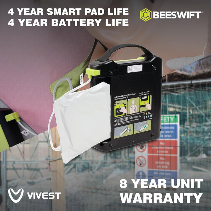 Power Beat X1 Defibrillator Semi-Automatic AED with a Graphic Panel Portable Machine for Home Automated External Defibrillator Lightweight First Aid Medical Equipment