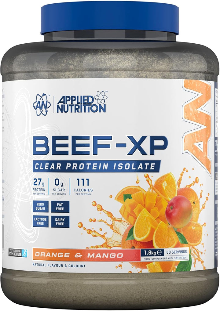 Clear Hydrolysed Beef Protein Isolate Powder, Fruit Juice Style, Dairy Free, Lactose Free, Zero Sugar, Low Fat, 1.8Kg - 60 Servings (Tropical Vibes)