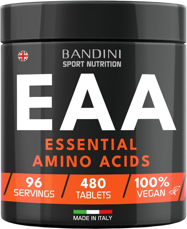 ® EAA Essential Amino Acids | 480 Tablets 96-Day Supply | with All 9 Eaas Intra, Pre and Post Workout | Amino Acid Supplements for Sport | NO Additives, EAA Amino Acids, Vegan Friendly