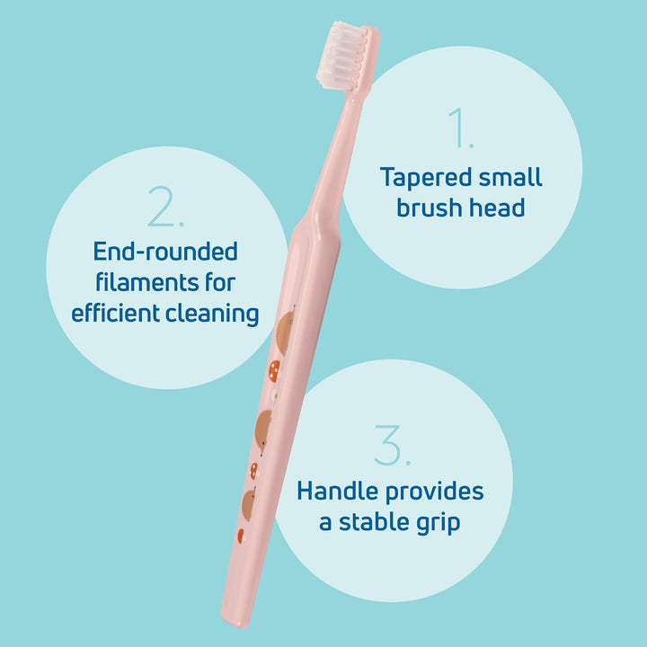 Mini Toothbrush, Extra Soft, 1Pc, Kids Toothbrush, Extra Soft Bristles for Gentle Cleaning, from First Tooth until 6 Yrs