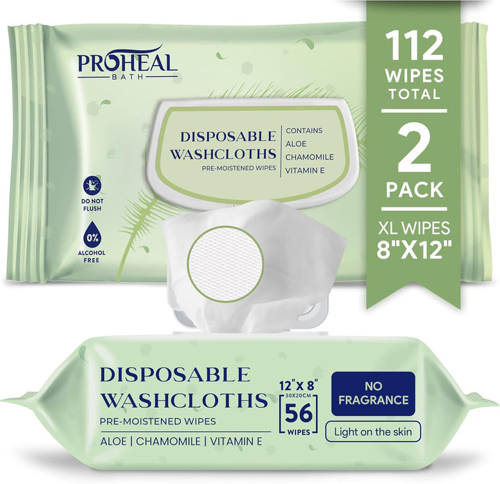 X Large Wet Wipes for Adults - 6 Packs of 56 [336 Count] Disposable Incontinence Wipes, 12" X 8" Adult Wipes for Elderly - Personal Body Wipes for Women and Men, Pre Moistened Adult Washcloths