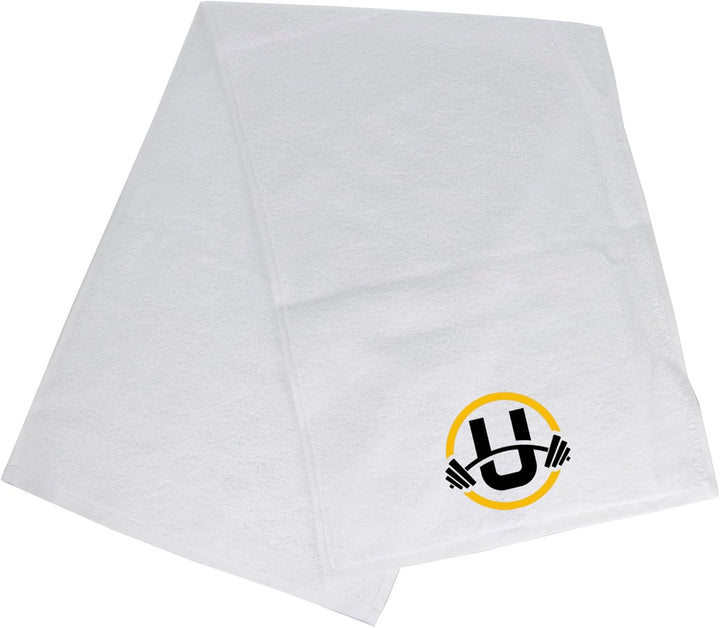 Gym Towel with Monogrammed Embroidery Initial Gift for Men & Women, Training Accessory Gift, Gym Towel Present for Weight Lifting Birthday, Retirement, Christmas - Black, J