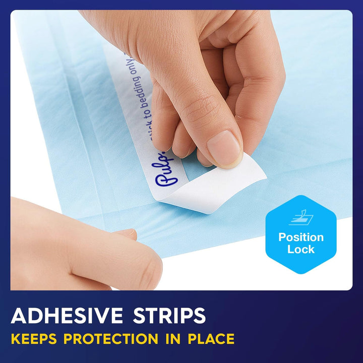 30 X  Incontinence Bed Pads 90 X 60Cm | Adhesive Strips | Large Disposable Incontinence Pads | Super Absorbency Incontinence Bed Sheets for Adults, Children & Babies | 1,200ML Capacity