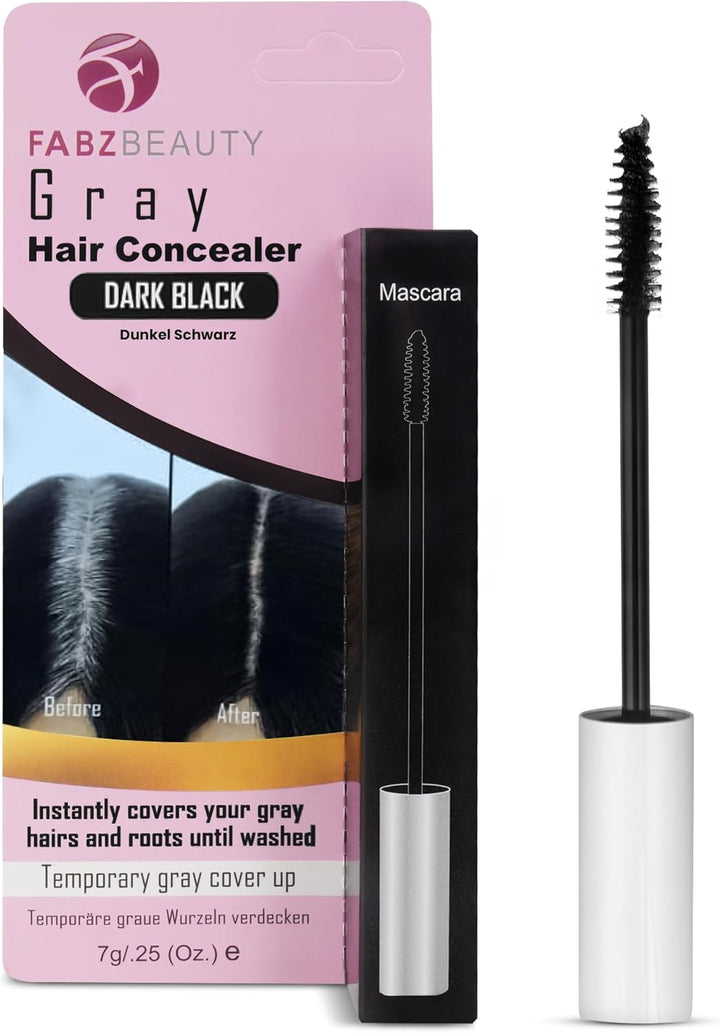 Grey Hair Root Cover up Mascara | Instant Dark Brown Touch up Wand for Men & Women, Quick Concealer Brush to Hide Grey Roots, Easy Temporary Hair Colour Solution (Dark Brown)