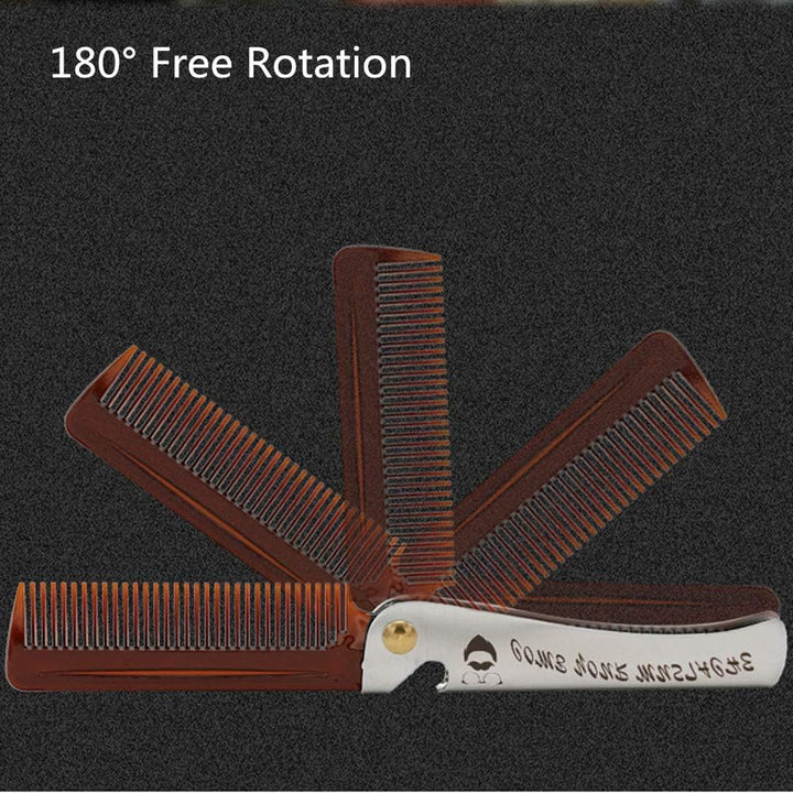 Hair&Beard Comb Stainless Steel Comb Moustache Shaping Comb Pocket Beard Comb Teeth Beard Comb for Men