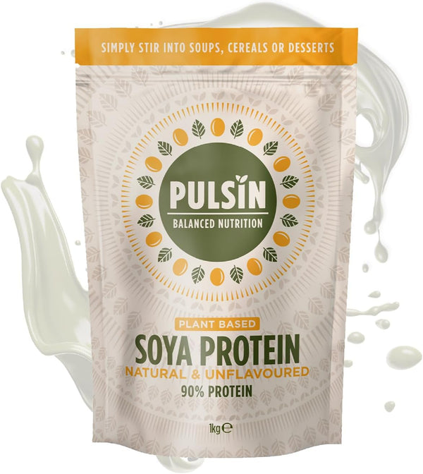 - Unflavoured Vegan Soya Protein Powder - 1Kg - 9G Protein, 0.1G Carbs, 39 Kcals per Serving - Gluten Free, Plant Based, Palm Oil Free & Dairy Free Protein