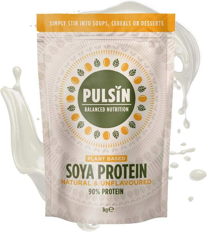 - Unflavoured Vegan Soya Protein Powder - 1Kg - 9G Protein, 0.1G Carbs, 39 Kcals per Serving - Gluten Free, Plant Based, Palm Oil Free & Dairy Free Protein