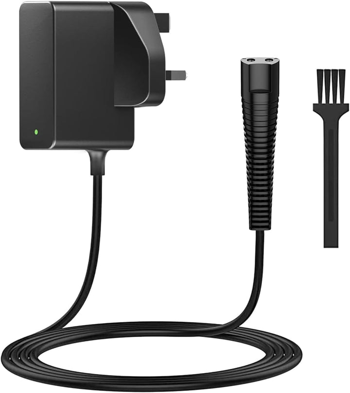12V Shaver Charger Compatible with Braun Series 1, 3, 5, 7, 9 Trimmer Beard 3 Pin Chargers Power Lead 5544, 5409, 7220, 5377, Epilatpower or Silk-Epil 9, 7, 5, Razor (Not Fit for All-In-One Trimmer)