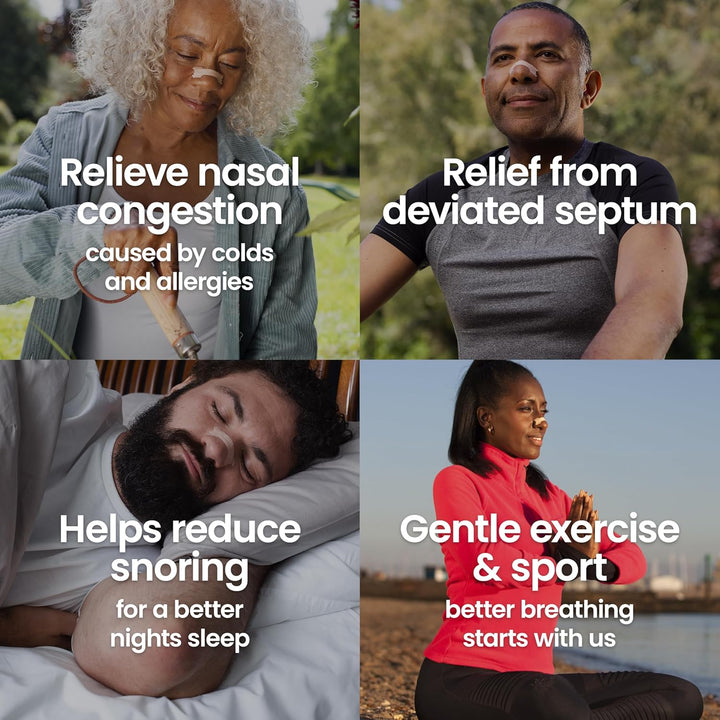 Original Tan, Beige Large 30 Pieces, Nasal Strips for Snoring, Nose Strips for Breathing, Blocked Nose Relief, Drug-Free Snoring Aid for Men and Women, Packaging May Vary