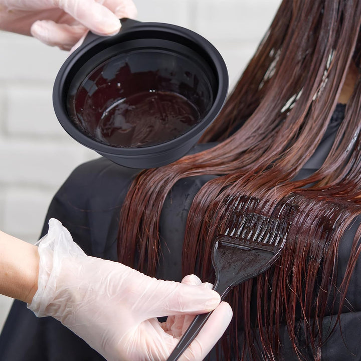 6PCS Hair Dye Kit, Colouring Tint Tool Brush Kit and Bleach Mixing Bowl Comb and Bowl Set Kit Diy Salon Professional Hairdressing & Highlighting Kit for Men Women (6PCS)