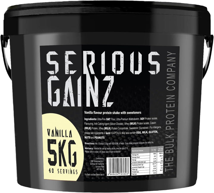 , SERIOUS GAINZ - Whey Protein Powder - Weight Gain, Mass Gainer - 30G Protein Powders (Chocolate, 5Kg)