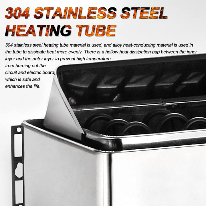 6KW Electric Sauna Heater, Sauna Stove Oven Dry Steam Sauna, with Integrated Internal Control, Personal Commercial for 6M³ Room