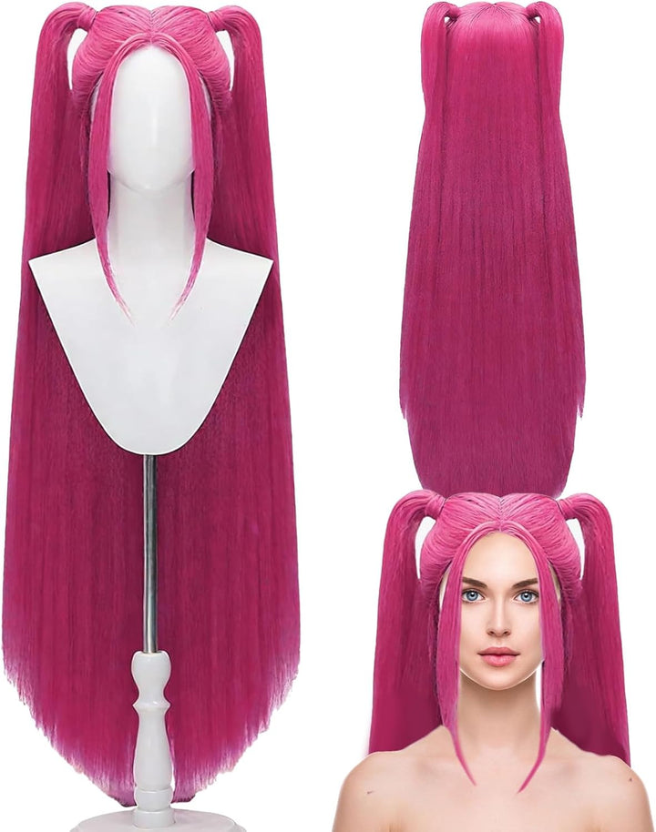 Rumi Costume Kids Wig Cosplay, Anime Mira Zoey Rumi Costume Wig, Demon Hunters Purple Braid Wigs for Kids Halloween, Carnival, Party (B)