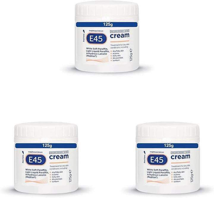 Cream 125 G – Moisturiser for Dry Skin and Sensitive Skin - Emollient Body Cream to Soothe Dry and Irritated Skin - Itchy Skin, Eczema Cream - Perfume-Free Face Cream and Non-Greasy Hand Cream