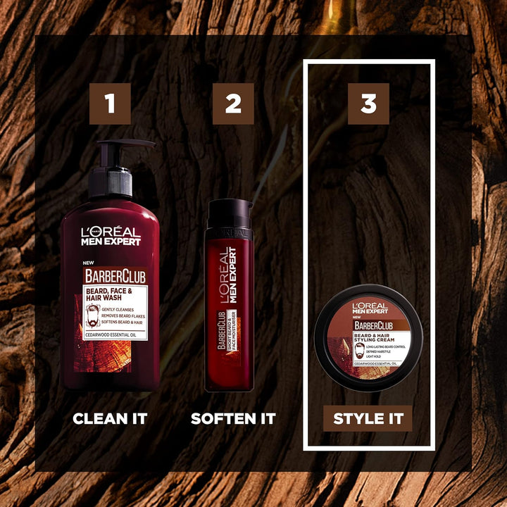 L'Oreal Men Expert Barber Club Beard & Hair Styling Cream, 75Ml