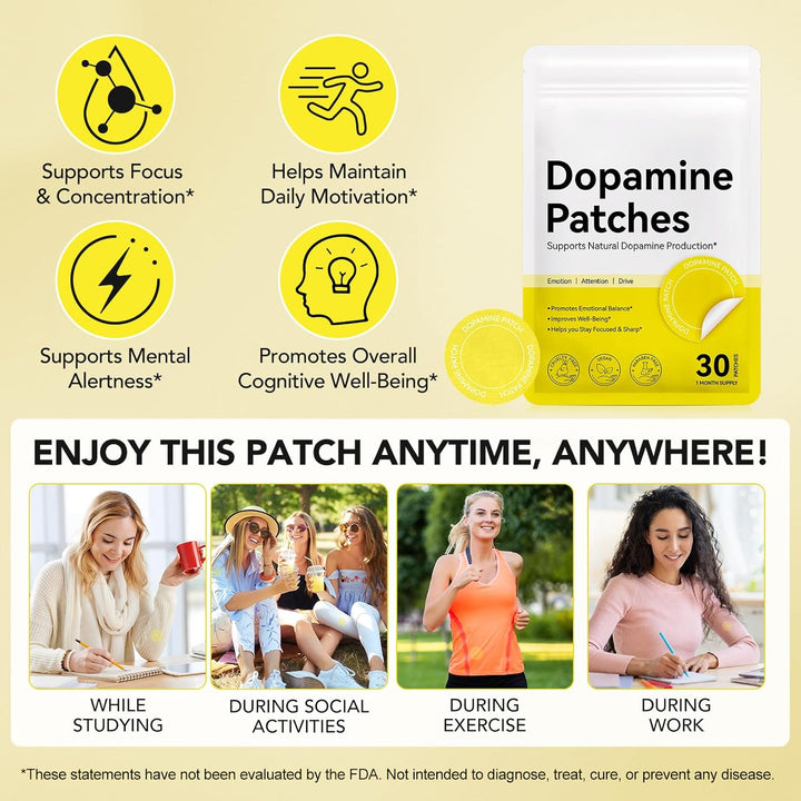 3 Packs Dopamine Patches Extra Strength, 30 Vegan Mood Boost Support Patches for Daily Mental Wellness,Positivity & Motivation,Supports Dopamine & Serotonin Balance, Adult Sex Toys for Women