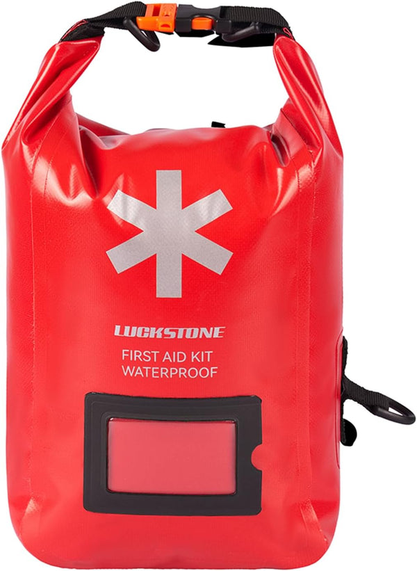 Waterproof First Aid Kit Dry Bag Empty, Portable Roll Top Medicine Bag with Transparent Window for Fishing Kayaking Boating Swimming Camping Raftin (5L)