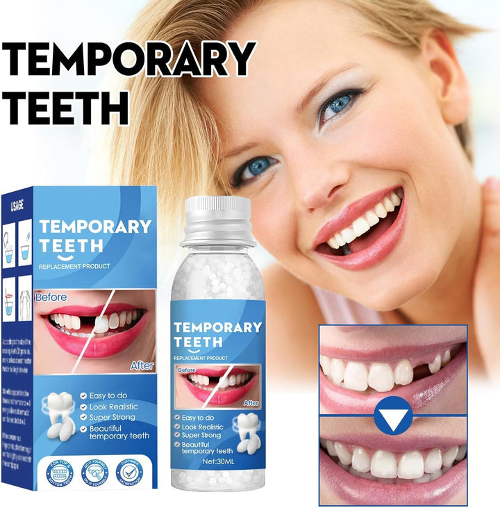 Temporary Tooth Filling Repair Kit for Broken, Chipped, or Missing Teeth - Replace with False Teeth and Filler