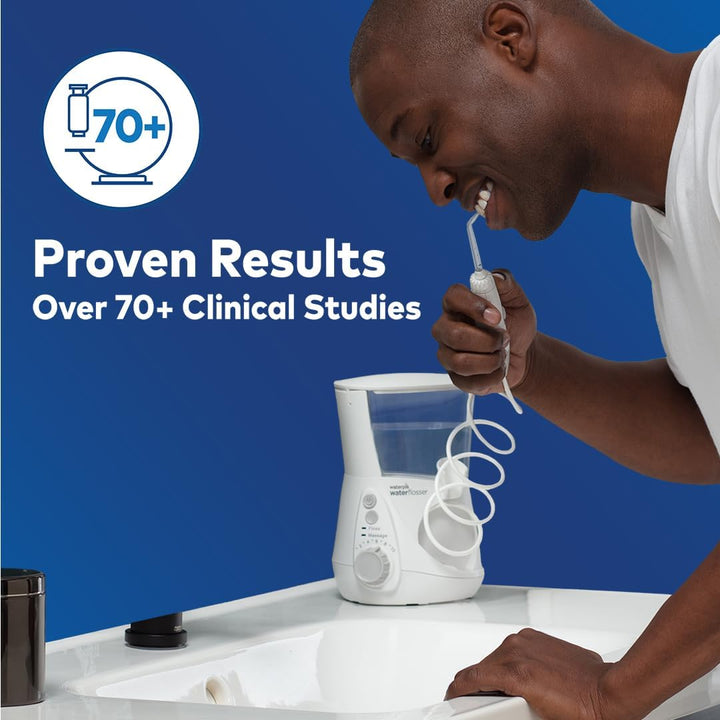 Ultra Professional Water Flosser, 5 Tips, Advanced Pressure Control System, 10 Settings, Dental Plaque Removal Tool, White, WP-660UK, 2Pin UK Bathroom Plug, Packaging May Vary