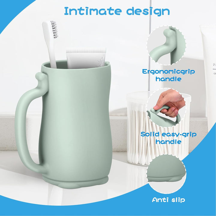Silicone Bath Jug for Baby Washing - 700ML Rinse Cup with Easy-Grip Handle, Soft Rim Shampoo Rinser, Baby Bath Rinse Cup