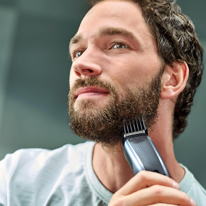 Beard & Stubble Trimmer/Hair Clipper for Men, Series 5000, 40 Length Settings, Self-Sharpening Metal Blades, UK 3-Pin Plug - BT5502/13
