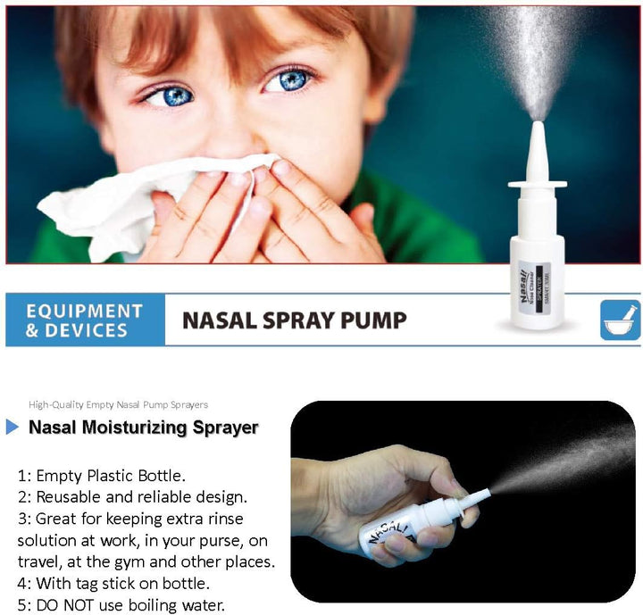 Neti Pot,Sinus Rinse Kit + 40Packets Nasal Salt+ Moisturizing Nasal Sprayer- Neti Pot Sinus Rinse -Sinus Rinse-300Ml Nasal Rinse Kit with Sinus Rinse Sachets Travel Bag for Adult Kids