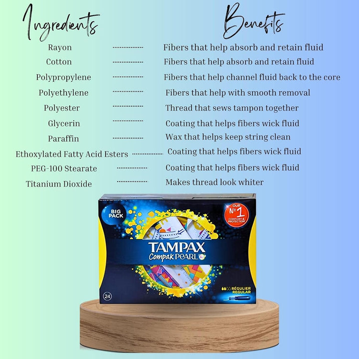Tampons Multipack Bundle with 2X Tampax Compak Pearl Regular Tampons Applicator 24 Count - 48 Total Count - Comfort, Protection and Discretion