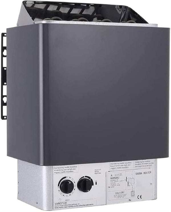 Sauna Heater,220V Electric Sauna Stove,3-9Kw Steam Bath Sauna Spa Heater with Internal Controller,3H Timer & Adjustable Temp,141-459 Cubic Feet,For Home Hotel Spa Shower,6.0Kw