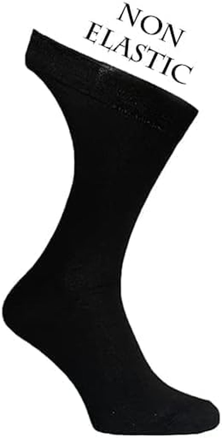 Diabetic Sock for Woman- Non Elastic Wide Honey Comb Top Soft Cuff Ankle Wide Grip Odema Friendly Non Binding Circulatory for Swollen Feet Legs Size 4-7