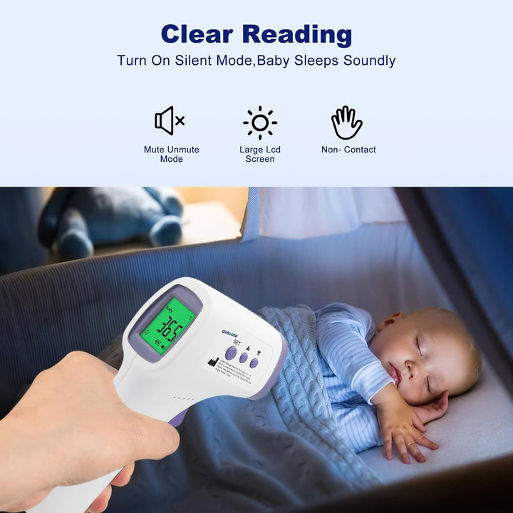No Touch Forehead Thermometer for Adults and Kids Infrared Digital Thermometer Touchless Baby Thermometer Accurate Fast Readings for Home Use Family Healthcare Temperature Measurement