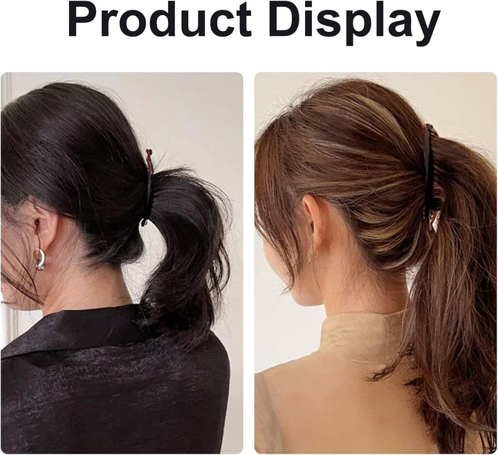 4 Pcs Banana Hair Clips for Fine Hair and Thick Hair, Fishtail Small Banana Hair Clip,For Women Bananas Clip Double Comb Long Hair Clips Ponytail Hair Comb Bananas