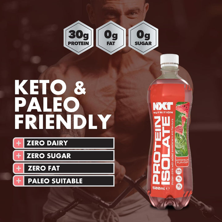 NXT Beef Protein Isolate - 12X500Ml | Muscle Building & Recovery | Alternative to Whey | 30G Protein | Ready to Drink | Watermelon