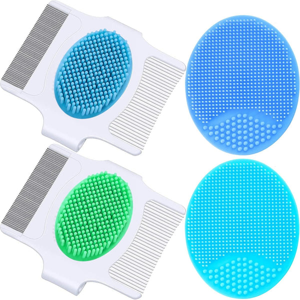 Cradle Cap Brush and Comb, Cradle Cap Brush, Baby Cradle Cap Brush, Baby Scalp Brush, Cradle Cap Brush for Newborns, Toddler Scrubbers Exfoliator Brush Help Gently Massage Care Scalp