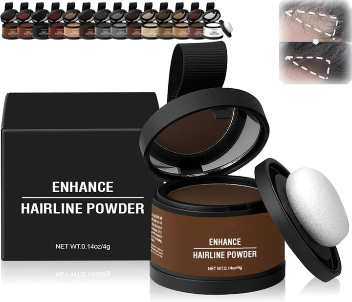 Veinsgrain Hairline Enhancement Powder (#06 Dark Brown) - Long-Lasting, Waterproof, Suitable for All Hair Colors