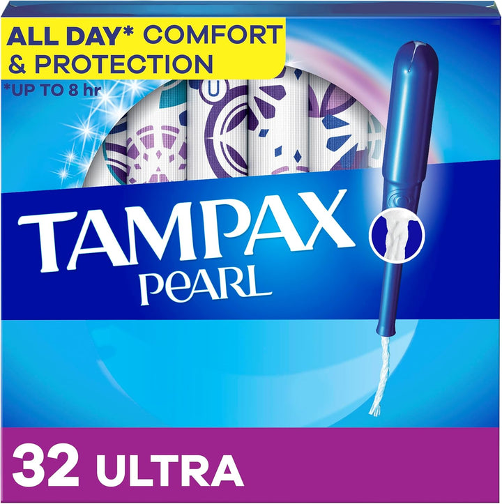 Pearl Tampons Ultra Absorbency with Leakguard Braid, Unscented, 32Count