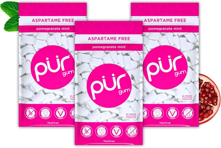 | Sugar Free Chewing Gum | Made with Xylitol | Vegan, Aspartame Free, Gluten Free & Keto Friendly | Natural Cinnamon Flavoured Gum, 55 Pieces (Pack of 3)
