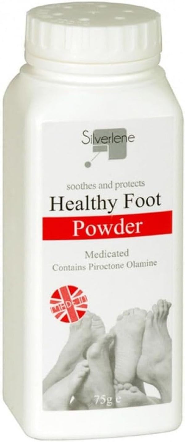 Athletes Healthy Foot Powder Medicated Treats and Prevents Anti-Fungal 75G, Prone to Excessive Sweating and Odour, Daily Foot Care Regime, Talcum Powder, Controls Sweat (1Pcs)