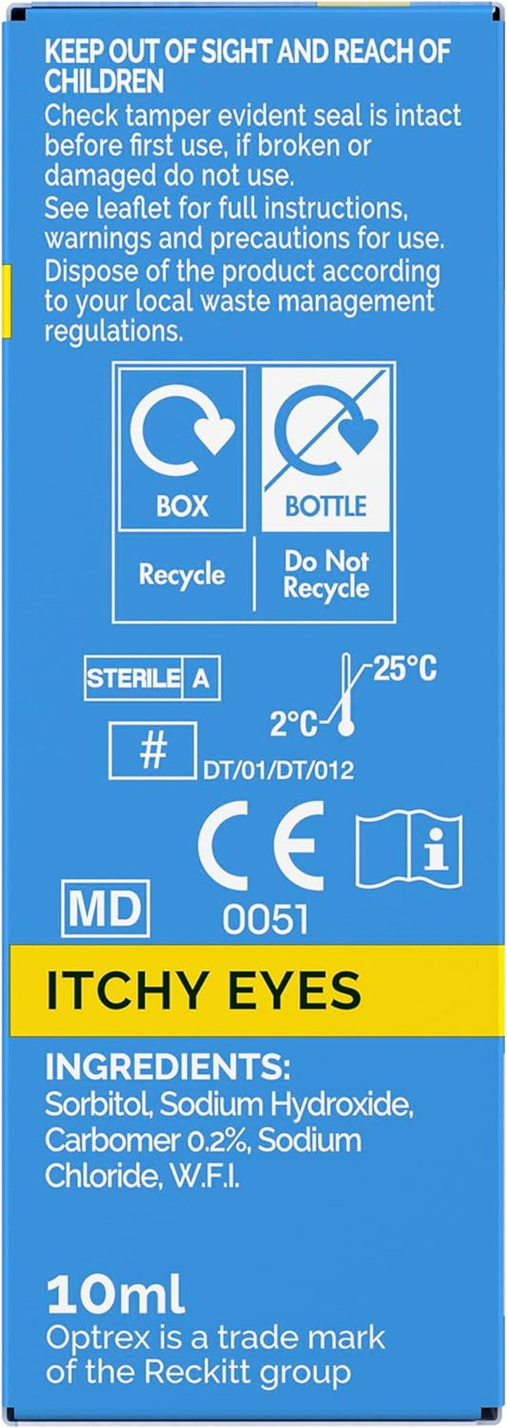 Itchy Eyes, Double Action Soothing Eye Drops, 10Ml, Soothes & Protects, Cools and Relieves, Gets to Work Instantly, on the Go Relief