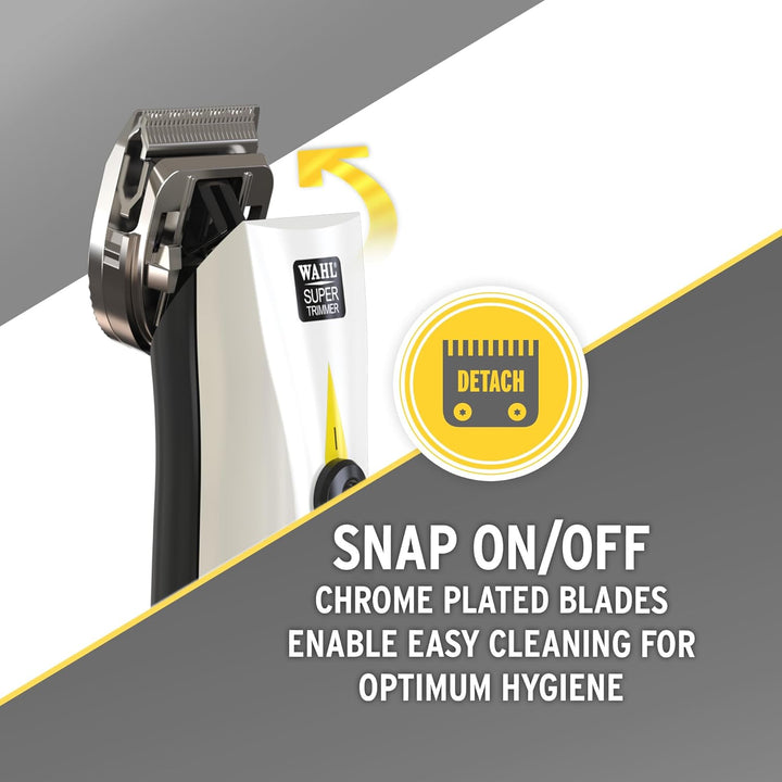 Super Trimmer, Professional Hair Trimmers, Barber Supplies, Cord/Cordless, Lightweight and Ergonomic Design, Tight Edging and Lining, LED Charge Indicator