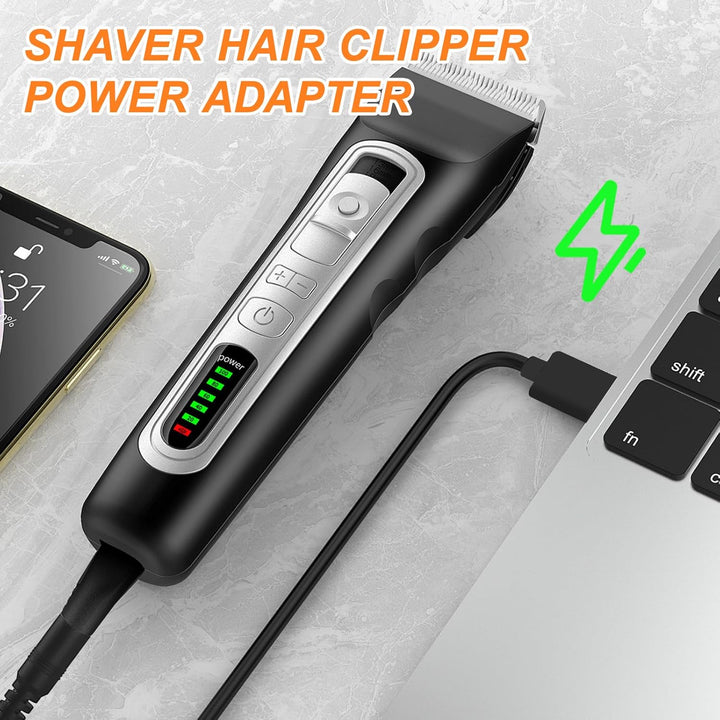 8Pcs USB Shaver Charger Cable Kit,5V USB Black Electric Shaver Chargers & Power Supplies for Hair Clippers, Beard Trimmers, Shavers, Beauty Instruments, Desk Lamps, Purifiers