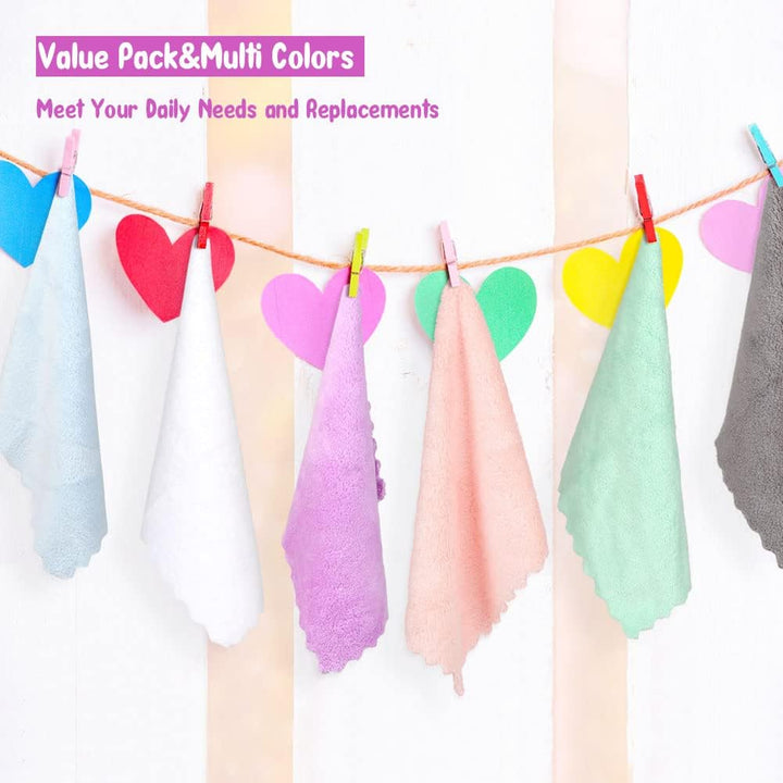 Baby Washcloths 24-Pack(7''X9''), Microfibre Coral Fleece Baby Towels, Super Soft and Absorbent Wash Flannels for Newborns and Infants, Gentle on Delicate Skin for Face Hands and Body