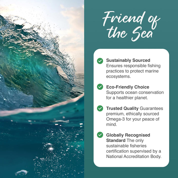 Omega 3 Fish Oil 2000Mg, EPA 660Mg DHA 440Mg per Daily Serving. 120 Capsules (2 Months Supply). Supports Heart, Brain Function and Eye Health. 2 Capsules per Serving