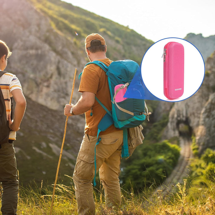 Insulin Pen Cooler Travel Case - Medicine Travel Cool Bag with 2 Ice Packs, Keep Medicine Cool While Traveling 6-8 Hours for Diabetic Supplies, Insulin Case (Pink)